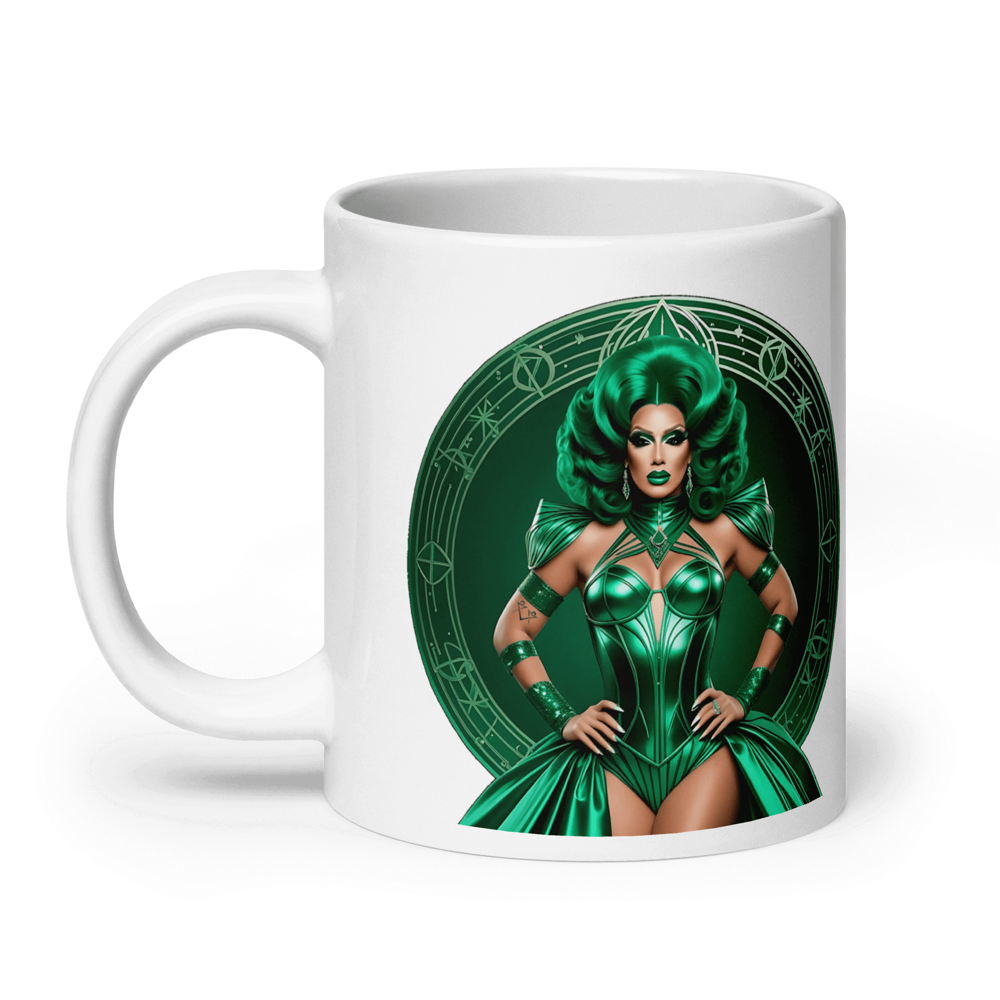 Haus Of Zodiac Mug | Duality Diva (Gemini) featuring a vibrant, dramatic design and glossy finish.