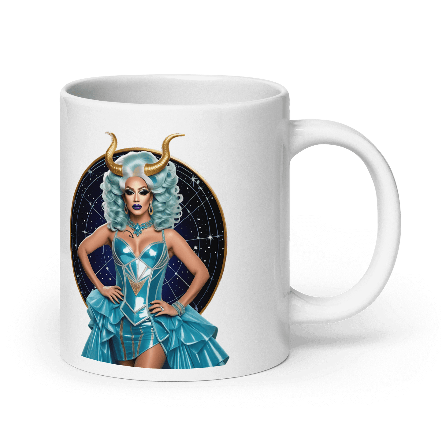 Haus Of Zodiac Mug | Go-Tya Glamour (Capricorn) featuring a glamorous character design.