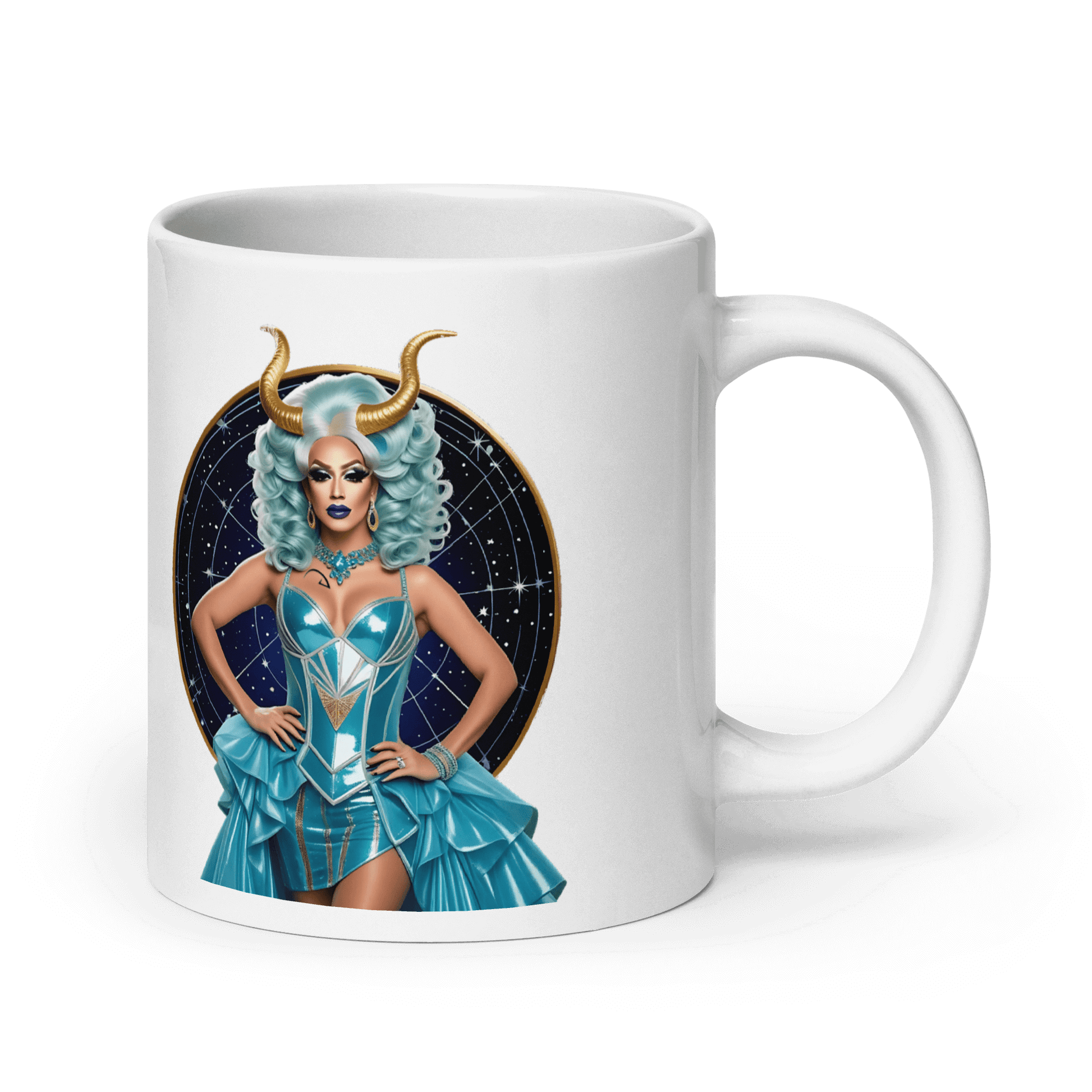 Haus Of Zodiac Mug | Go-Tya Glamour (Capricorn) featuring a glamorous character design.